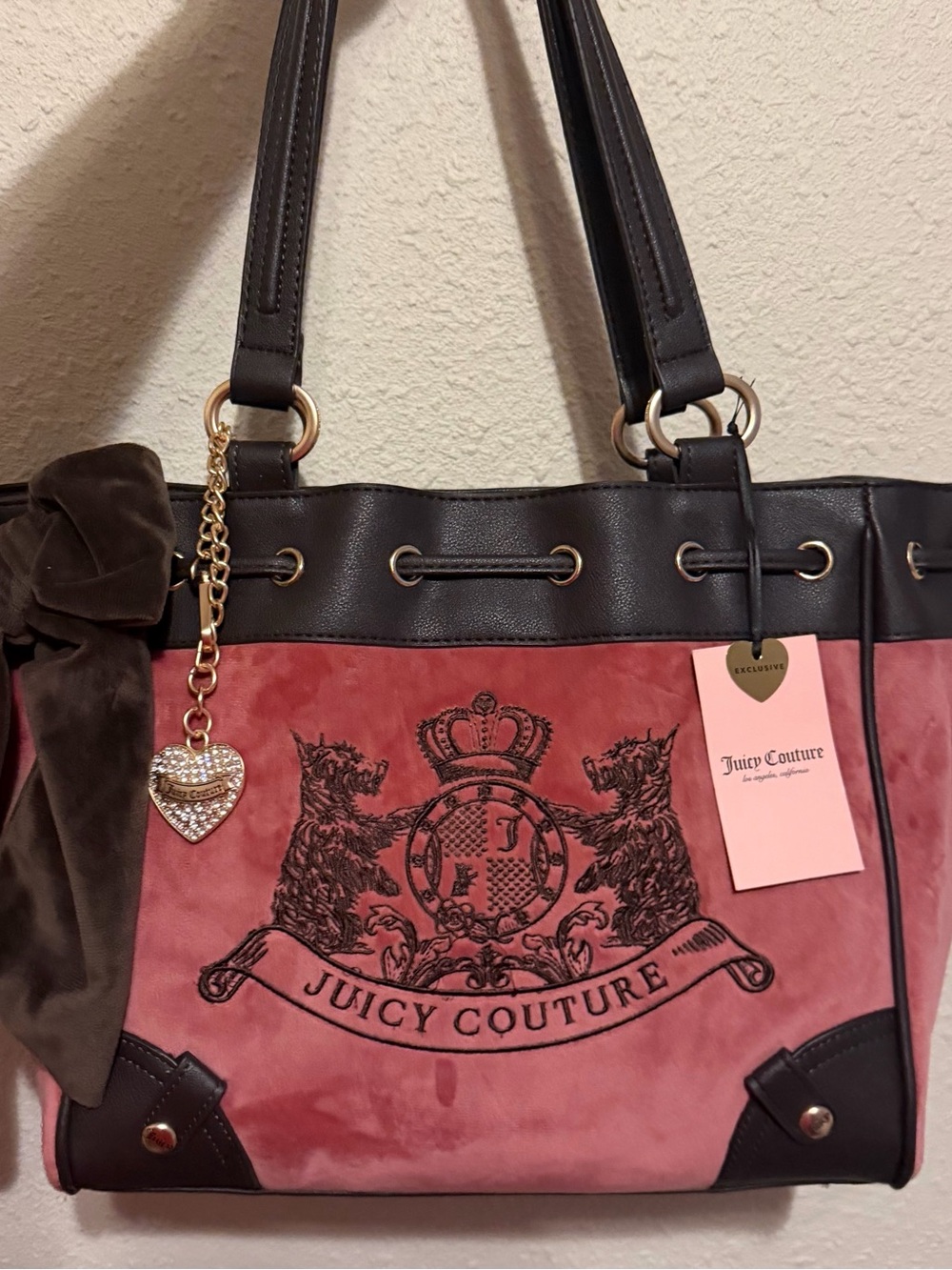 Juicy Couture “Classic Scottie Dog” Daydreamer in Chatea Rose/Chocolate